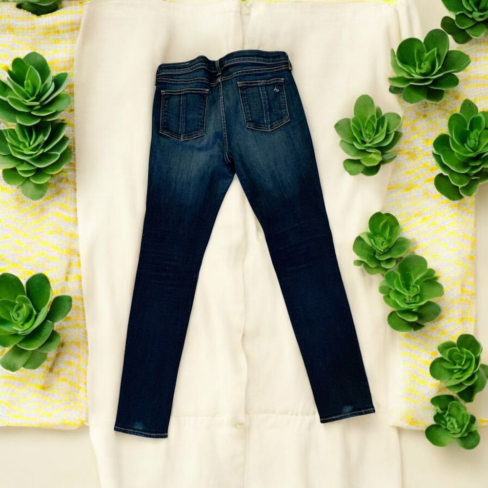 GU Lovely ”rag&bone” Sz-32 Skinny Cut Jean Dark Blue Kensington,5 Pocket,Zipper - Picture 4 of 12